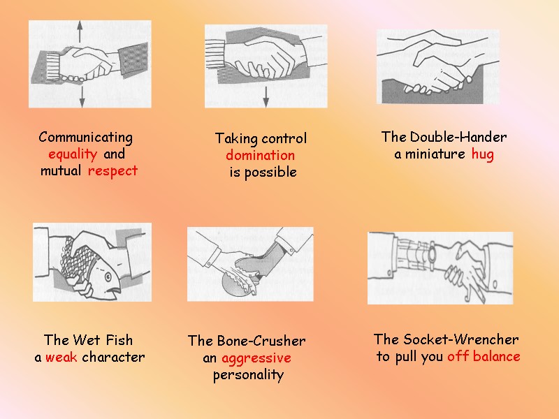 Communicating  equality and  mutual respect The Double-Hander   a miniature hug